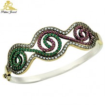 Gümüş Otantik Taşlı Biezik /Bileklik